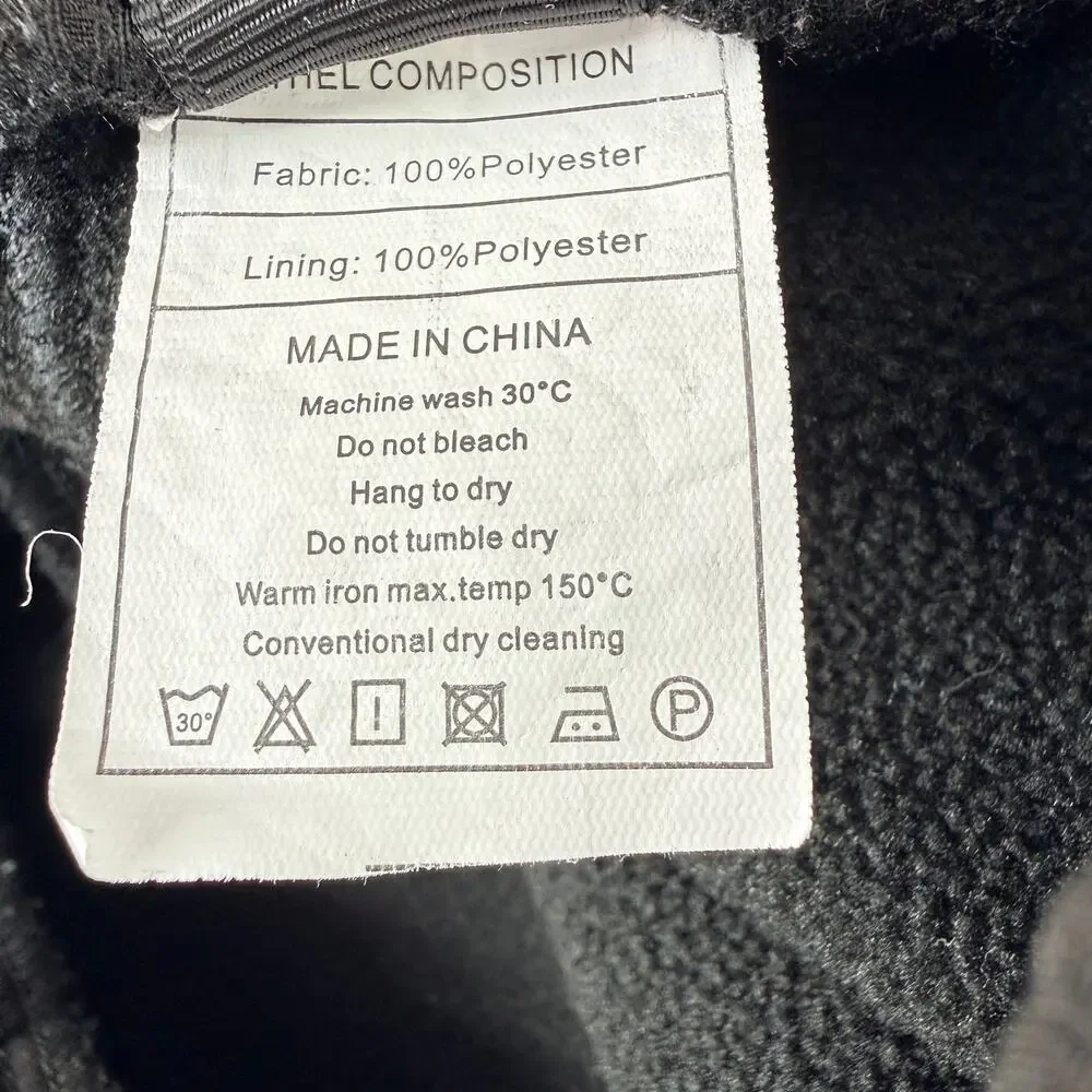 WULFUL Kids Waterproof Snow Pants Boys Sz 8-9 Black Gray Camo Fleece Lined